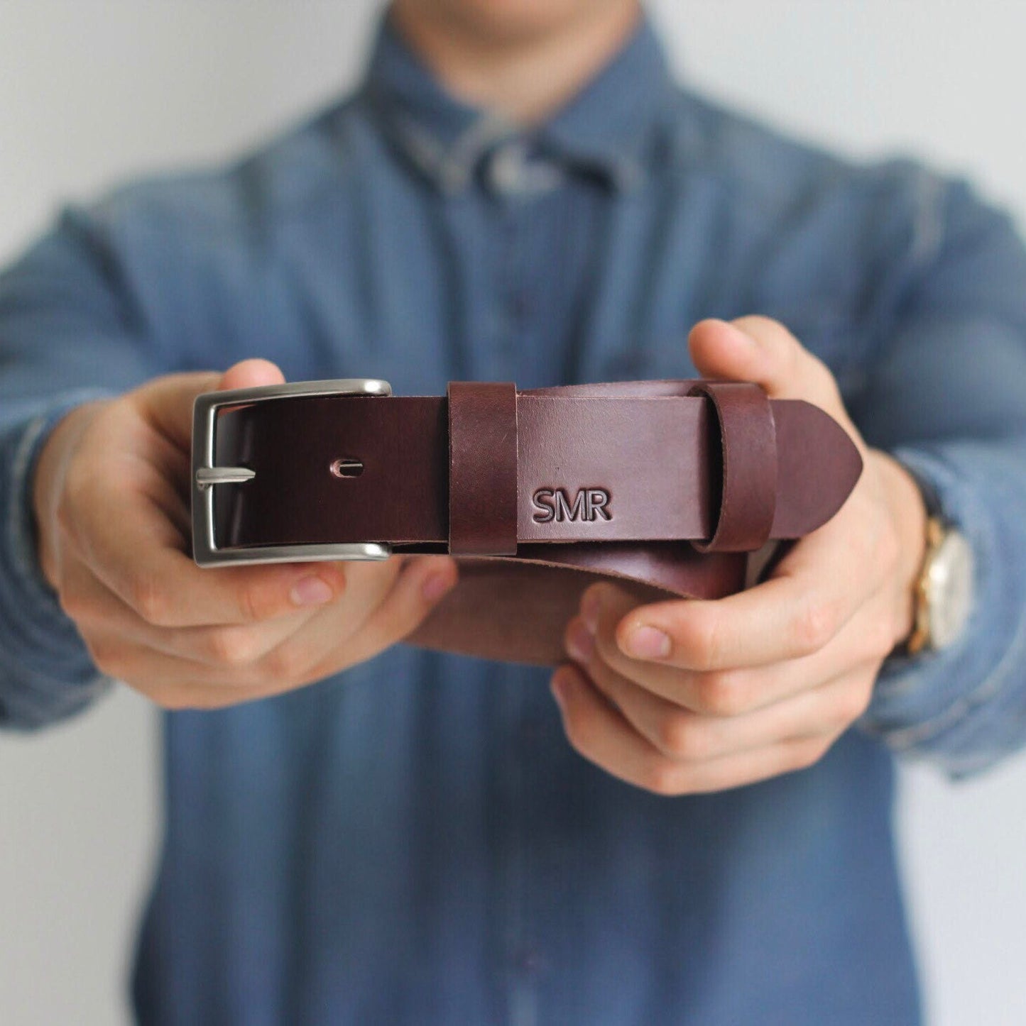 Custom Leather Belt for Groomsmen, Monogrammed Gift, Wedding Party Present, Engraved Men’s Belt, Best Man Belt Idea