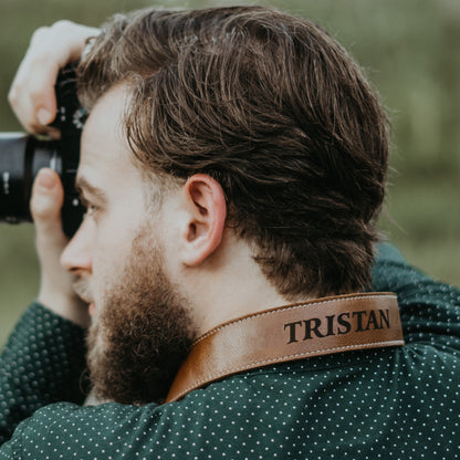 Best Selling Personalized Genuine Leather Camera Strap, Custom Strap for Pro and Hobby Photographers - Gift for Him, Gift for Her