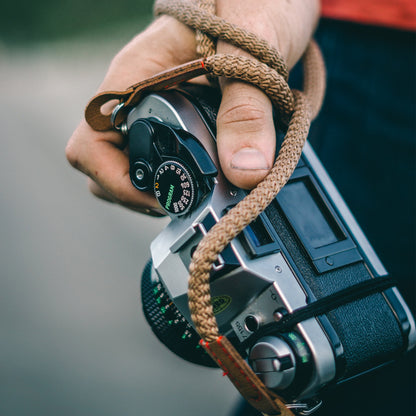 Wrist and Neck Strap for SLR, DSLR Cameras - Black / Brown / Green - Small / Medium / Large