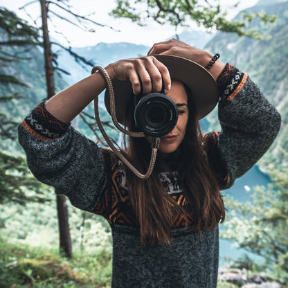 Camera Strap - Cotton Wrist & Neck Strap for DSLR SLR - Adjustable, Camel, Green, Red, Photo Gift