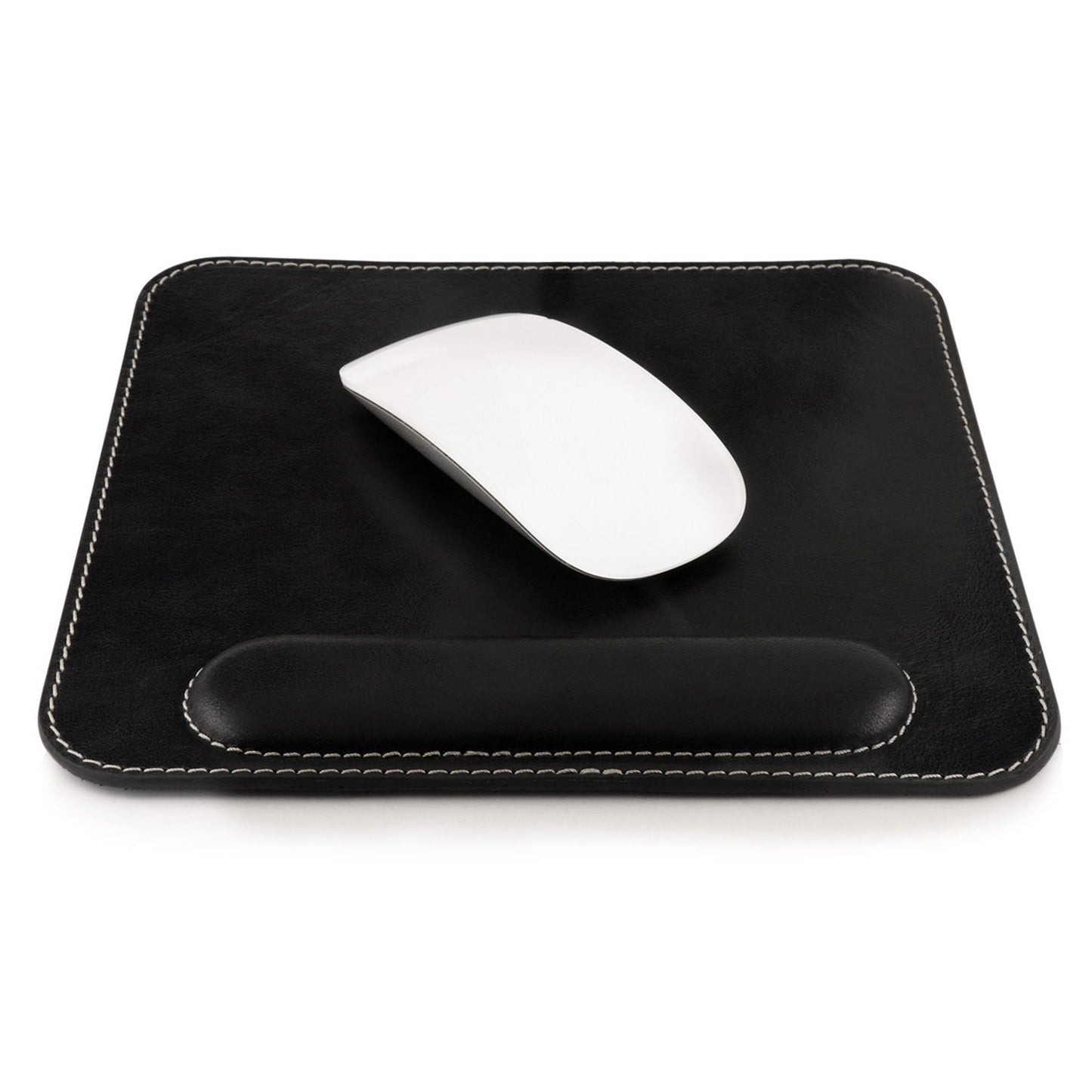 Personalized Mouse Pad with Wrist Rest Top Grain Leather, Hand Crafted Custom Mouse Pad, Office Ergonomic Mouse Pad, Laptop Mouse Pad