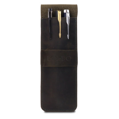 Personalized Pencil Case Top Grain Leather, Hand Crafted Pencil Pouch, Custom High Quality Pen Case, Pen and Pencil Case with Tuck in Flap