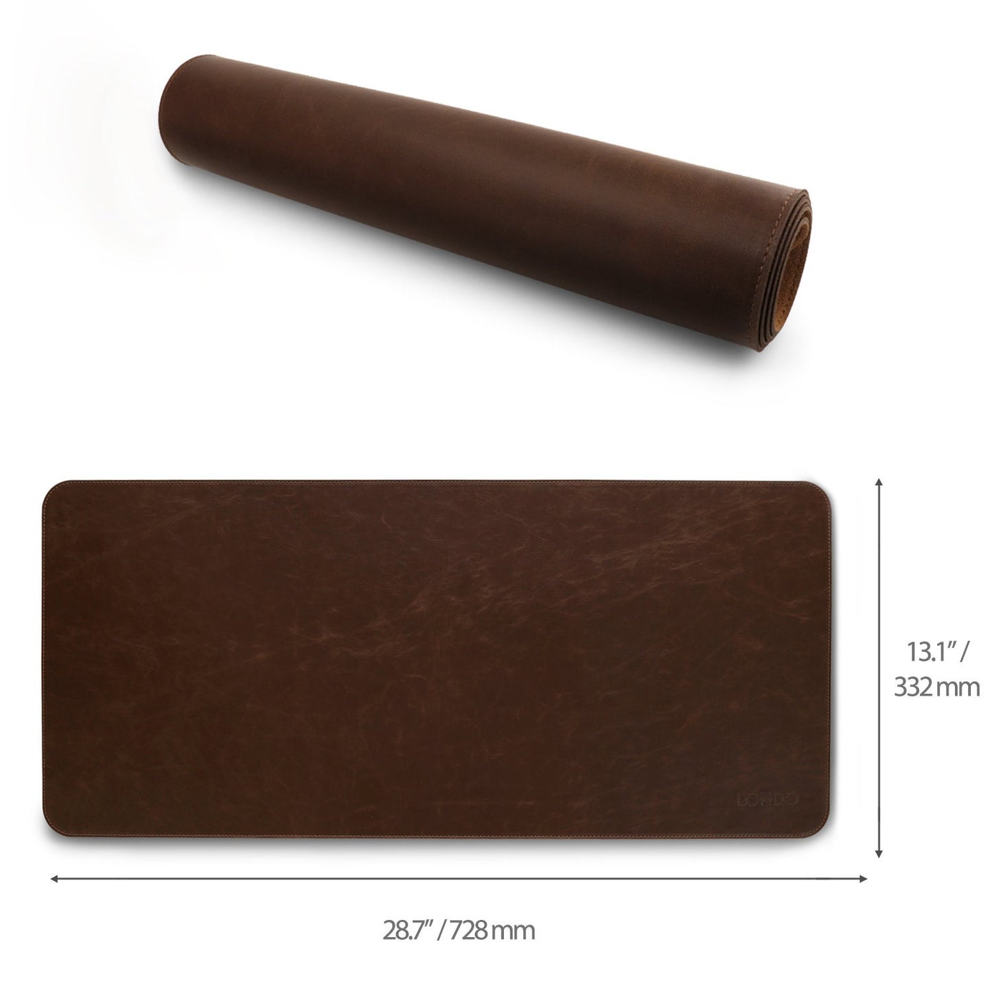 Leather Mouse Pad Personalized - Large Extended Desk Mat, Gaming Pad, Custom Name, Gift for Him, Tech Accessories, Brown
