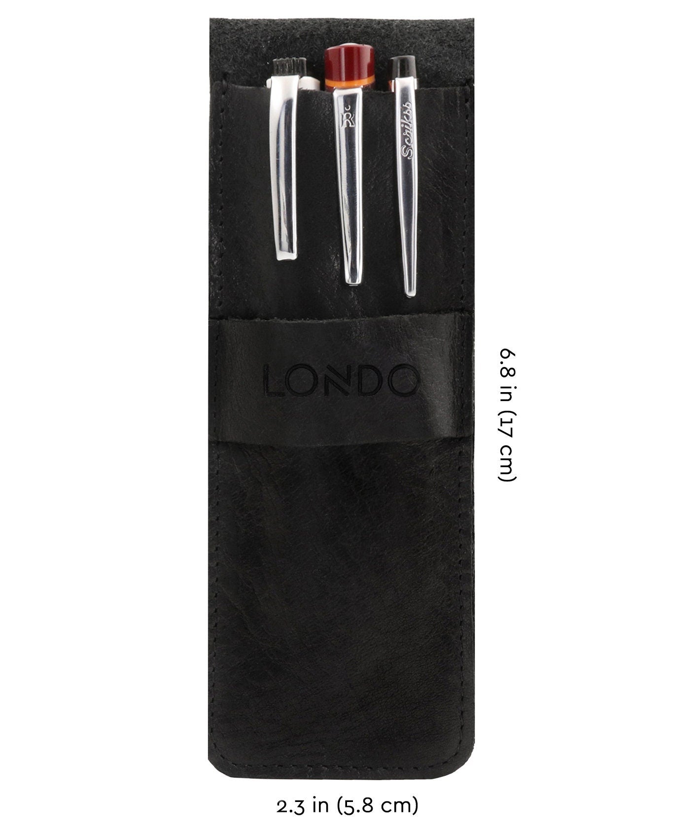 Personalized Top Grain Leather Pencil Pouch, Handcrafted Pen Holder, Custom Pen Pouch, Quality Pen and Pencil Case with Tuck in Flap