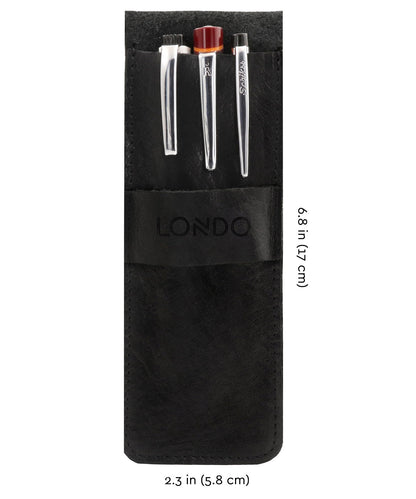 Personalized Top Grain Leather Pencil Pouch, Handcrafted Pen Holder, Custom Pen Pouch, Quality Pen and Pencil Case with Tuck in Flap