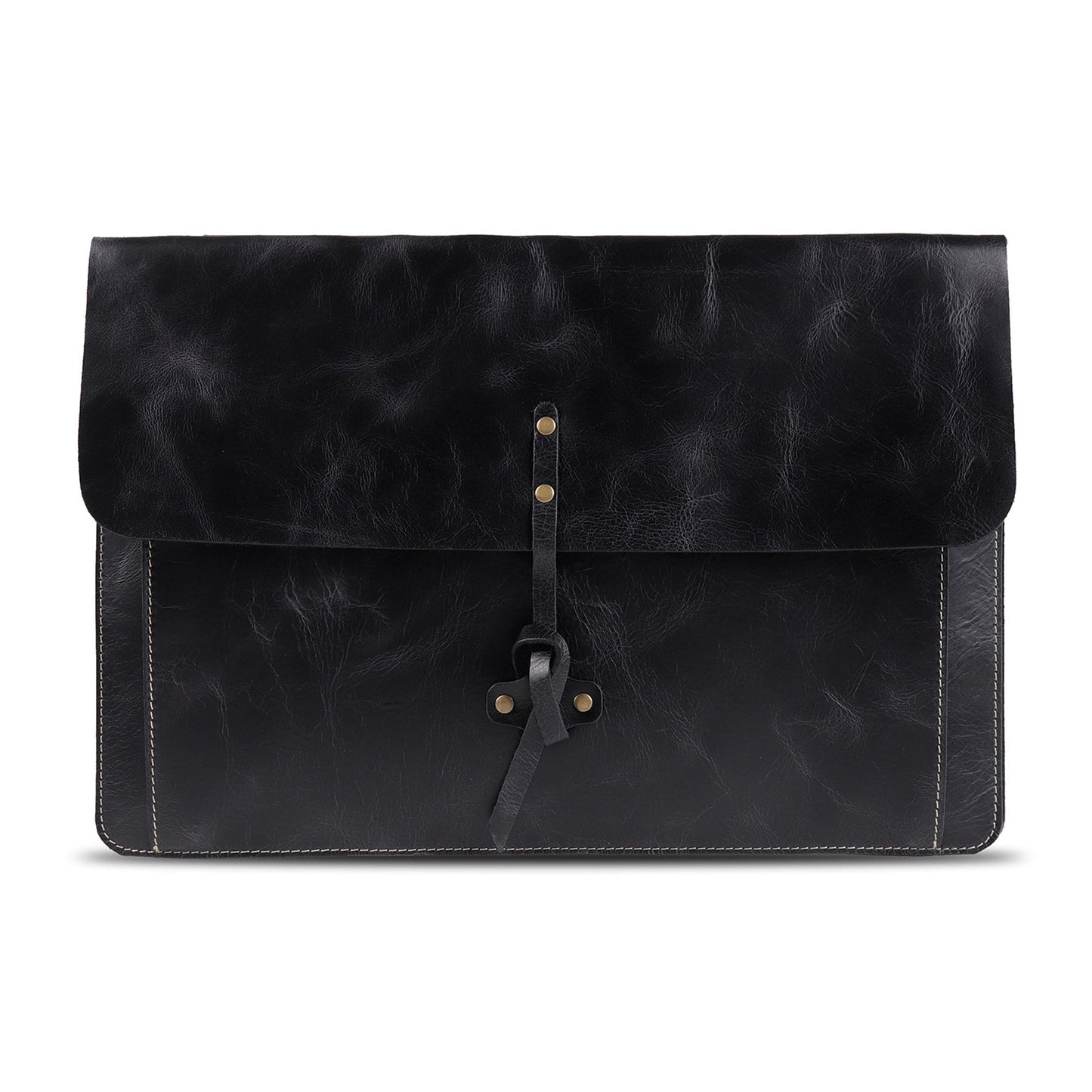 Leather Laptop Bag for MacBook & iPad - Personalized 13" 14" 16" Pro/Air Case - Handmade Top Grain Portfolio Sleeve with Flap - Gift