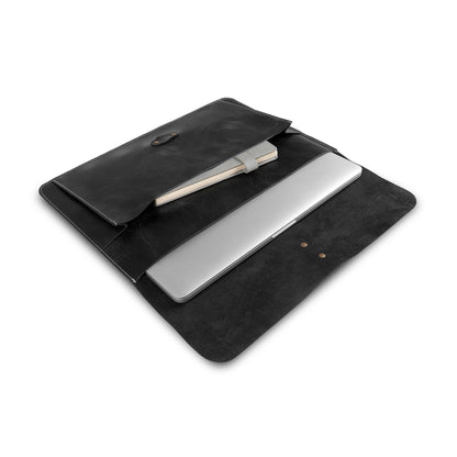 Leather MacBook Pro Bag 16 14 13 inch, iPad Case, Top Grain, Flap Closure, Vintage Laptop Messenger Bag, Personalized Option