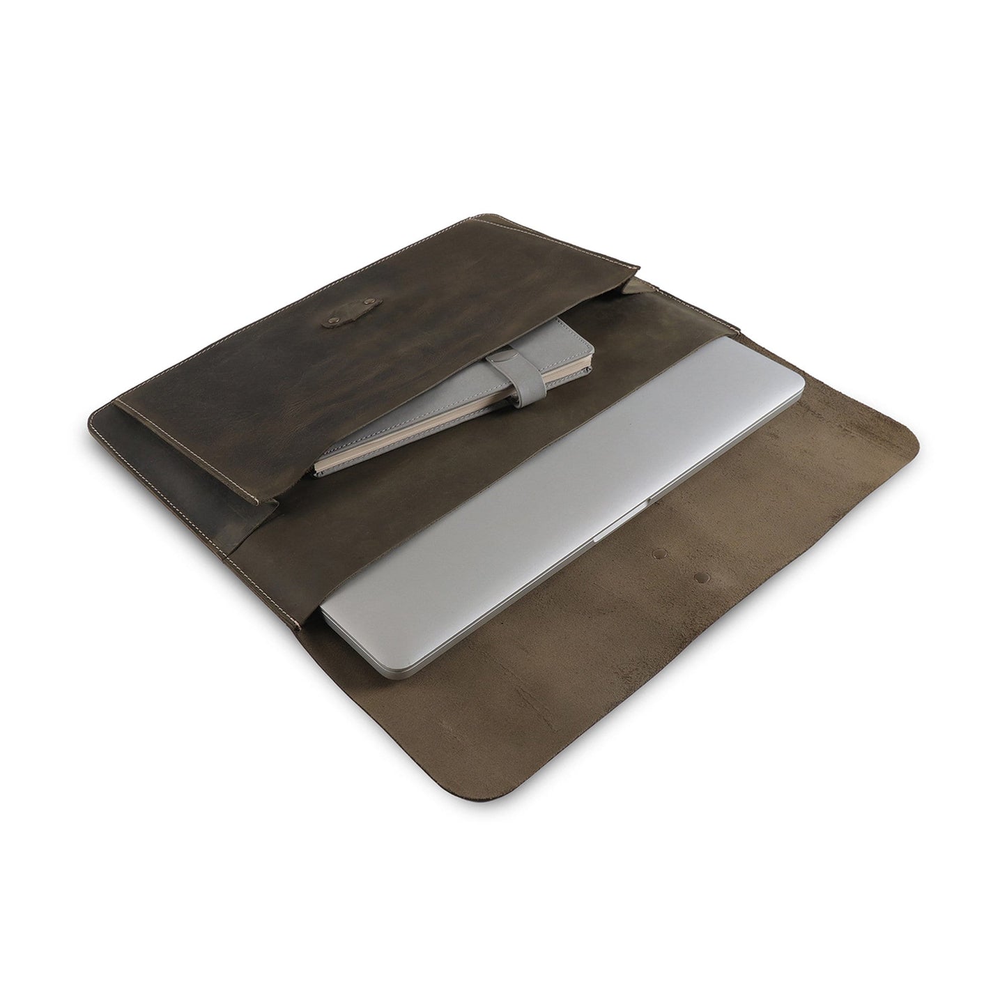 Leather MacBook Pro Bag 16 14 13 inch, Laptop Case, iPad Sleeve, Top Grain, Vintage Style, Personalized Gift, Brown