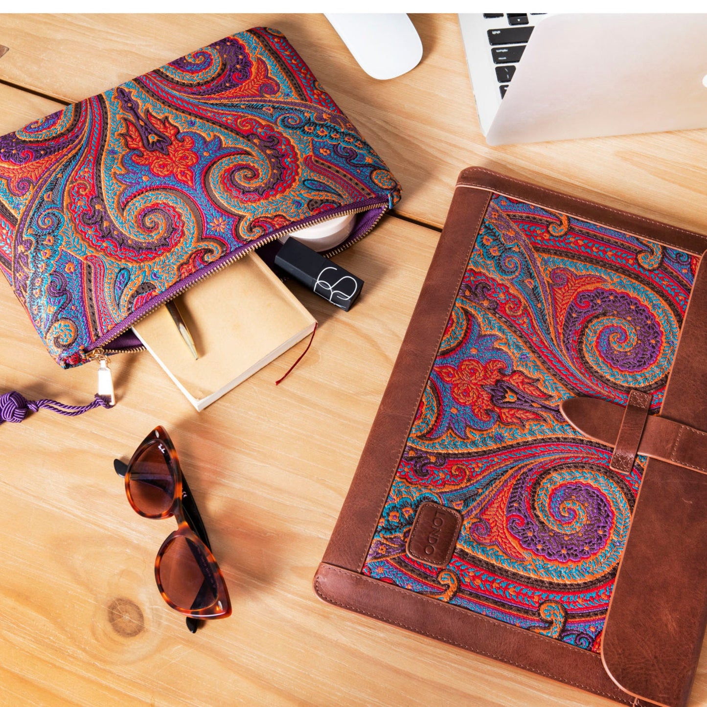 Personalized Leather MacBook Sleeve - 13 14 16 inch, MacBook Pro/Air Case, Custom Monogram, Brown Blue Purple, Gifts for Him/Her