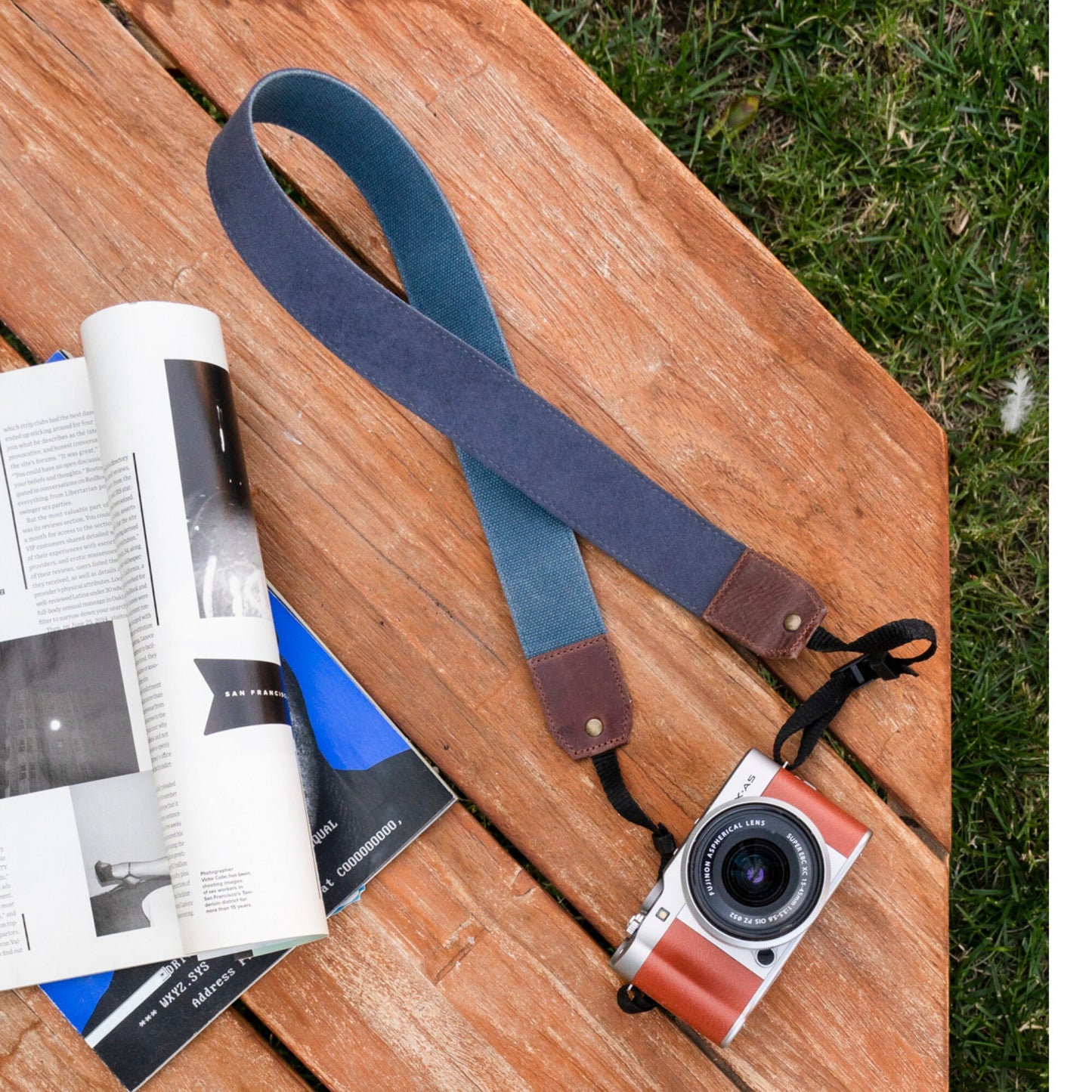 Canvas and Genuine Leather Adjustable Shoulder or Neck Strap Gift Strap for Photographers DSLR Camera Holder