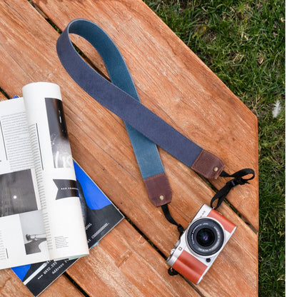 Canvas and Genuine Leather Adjustable Shoulder or Neck Strap Gift Strap for Photographers DSLR Camera Holder