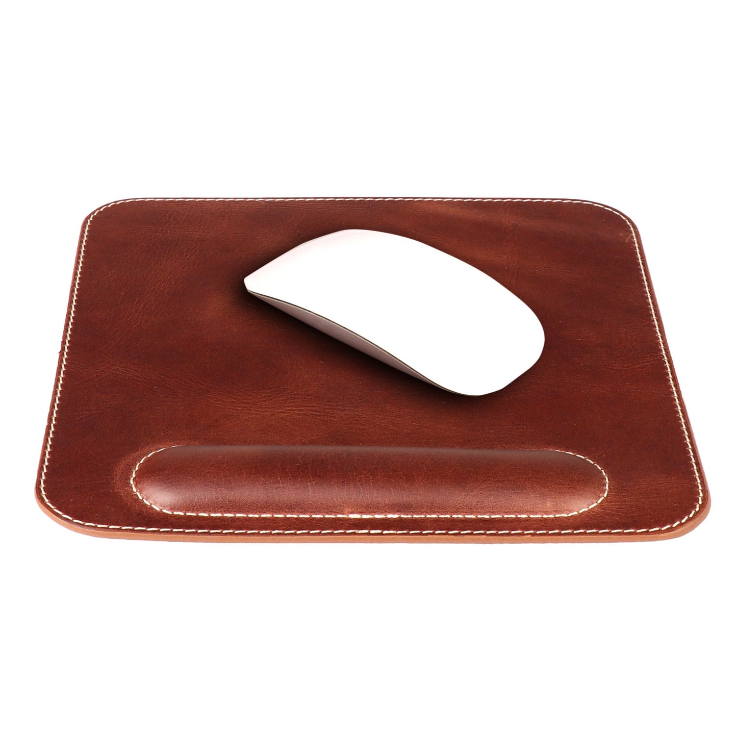 Personalized Leather Mouse Pad with Wrist Rest - Ergonomic Office Decor, Custom Gamer Gift, Desk Accessories for Men
