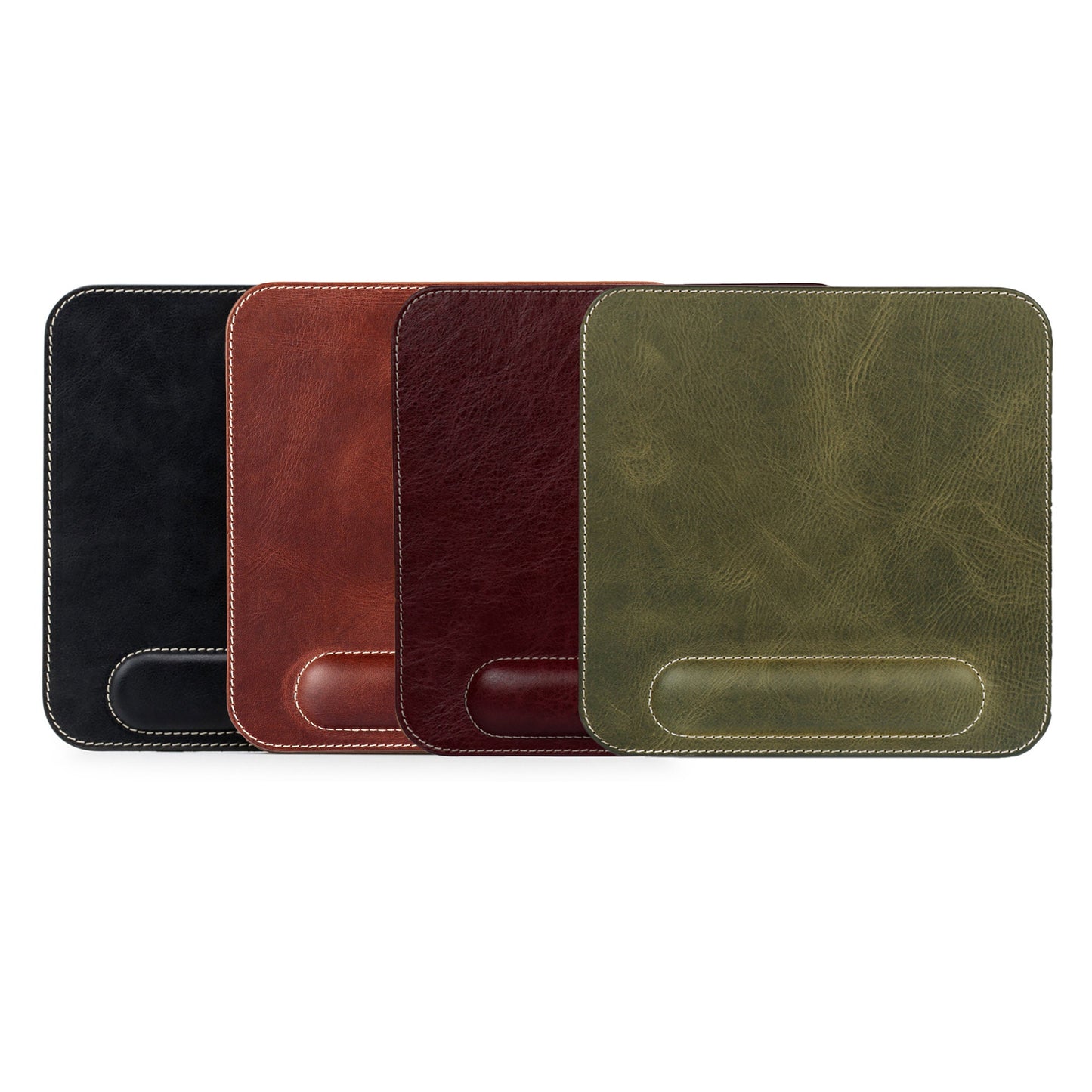 Personalized Top Grain Leather Mousepad with Wrist Rest, Hand Crafted Custom Computer Mousepad, Ergonomic Large Office Mousepad, Mouse Pads