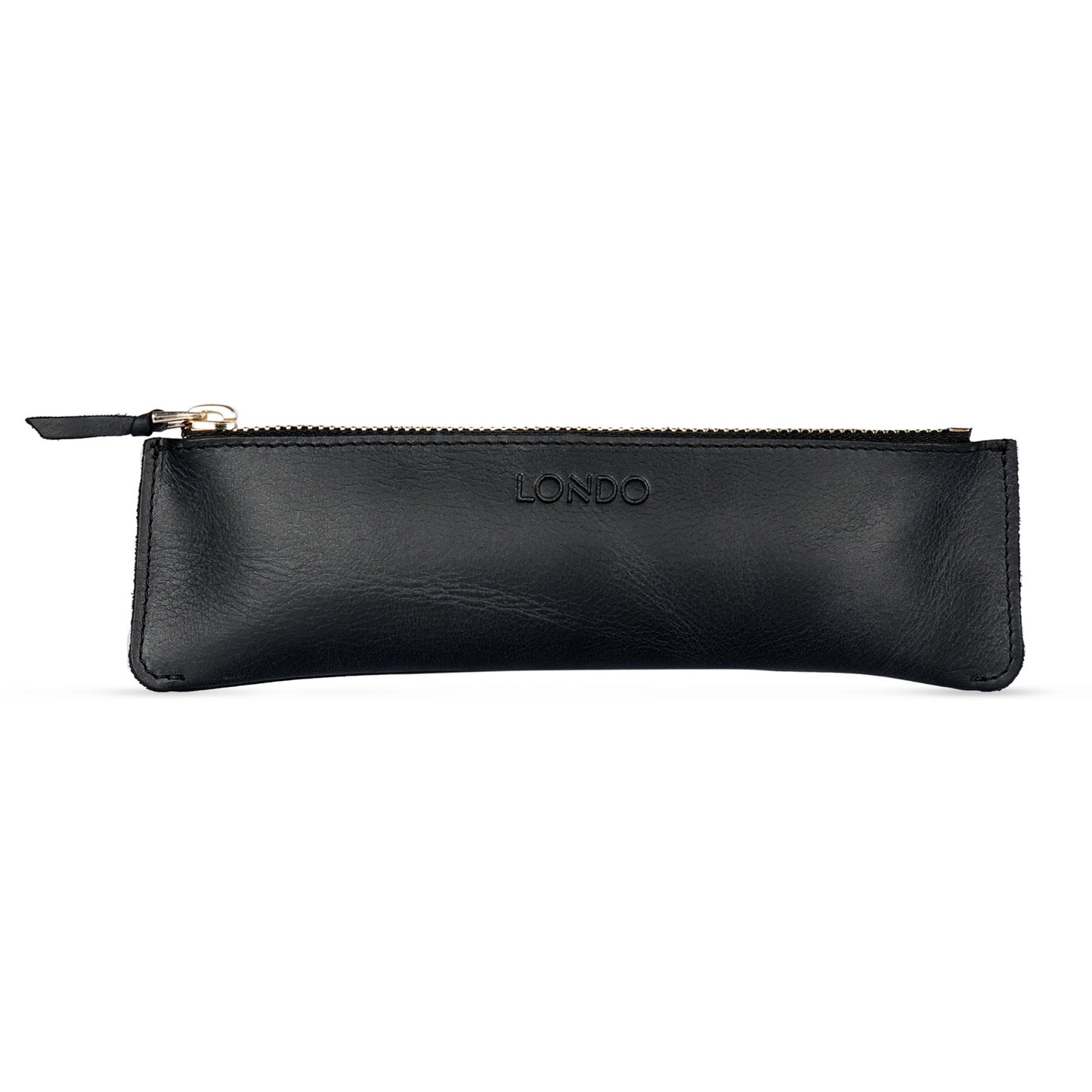 Pen Pouch Top Grain Leather, Hand Crafted Glasses Case, Unisex Cosmetic Cases, Classic Look Pen Holder, Zippered Pen and Pencil Pouch Bags