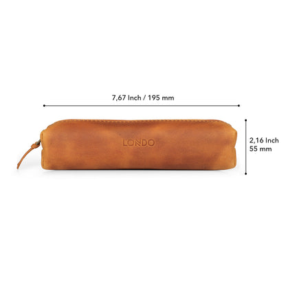 Personalized Pen Pouch Top Grain Leather, Hand Crafted Cosmetic Case, Pencil Pouch, High Quality Makeup Case, Custom Pencil Case with Zipper