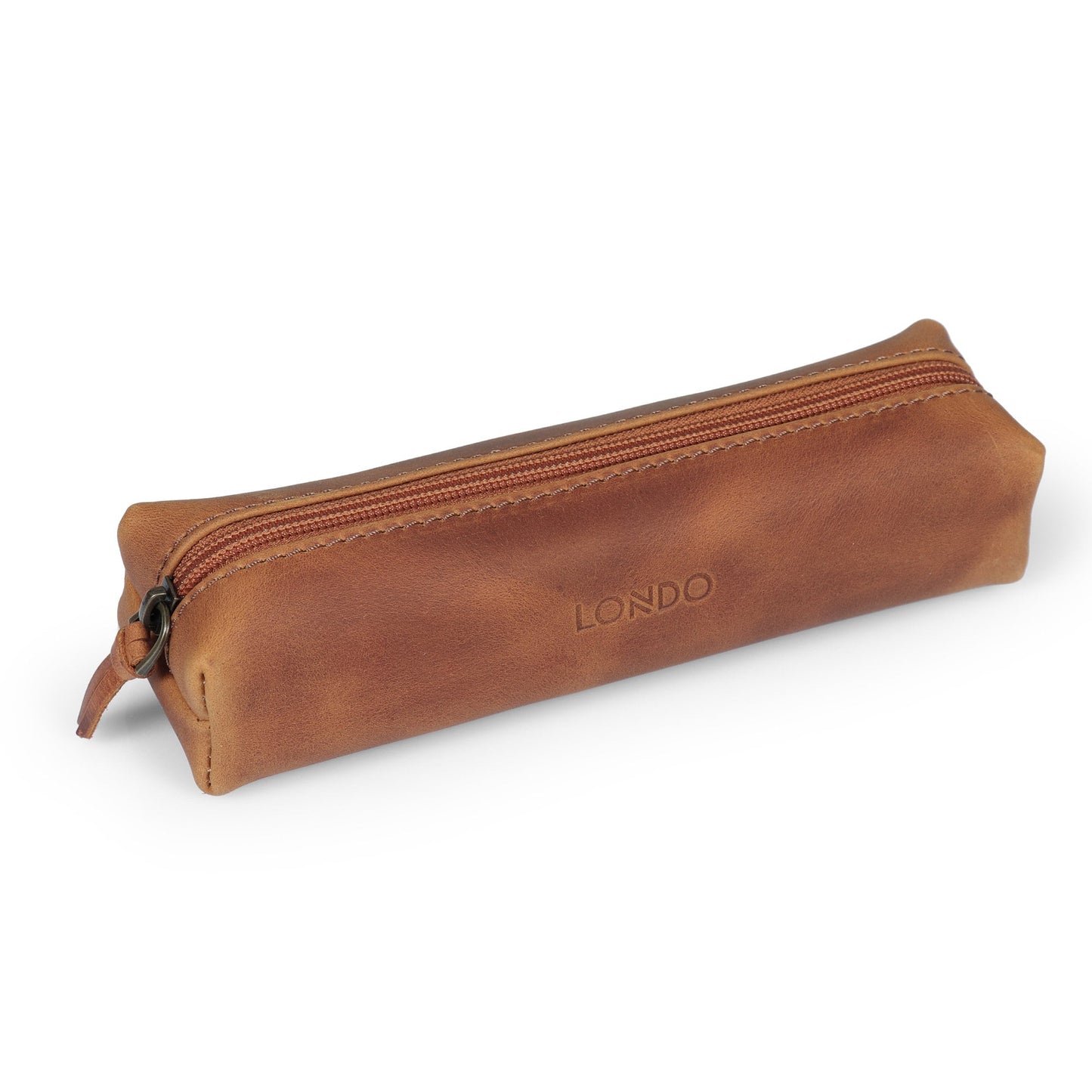 Leather Pen Pouch Personalized - Makeup Brush Case, Custom Pencil Holder, Top Grain Leather Gift