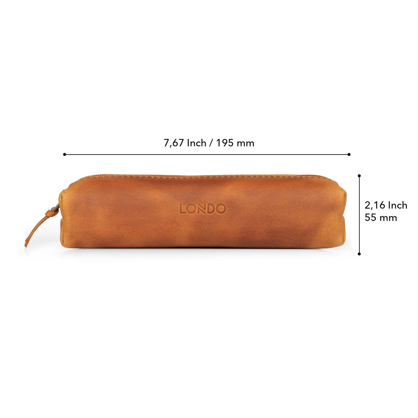 Leather Pen Pouch Personalized - Makeup Brush Case, Custom Pencil Holder, Top Grain Leather Gift