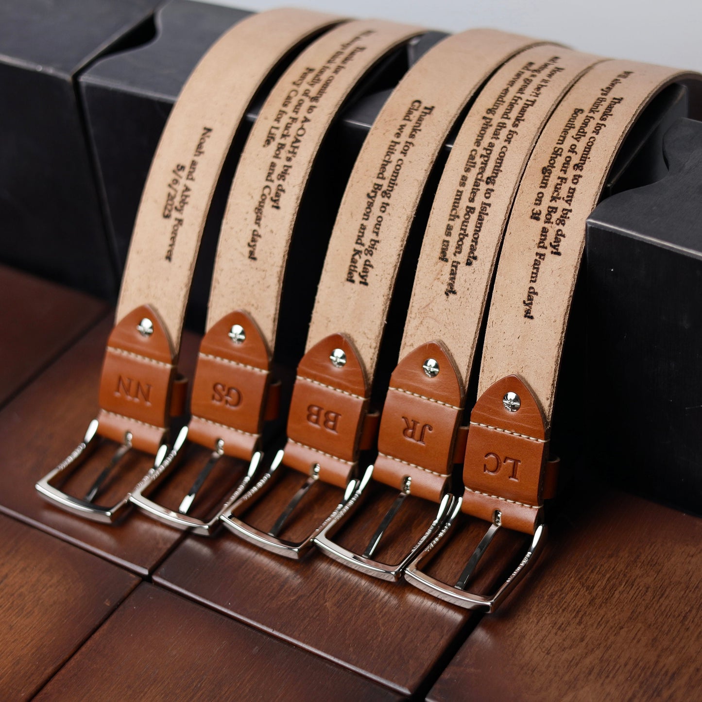 Personalized Leather Belt, Groomsmen Gift Set, Engraved Wedding Belt, Rustic Custom Belt for Men, Bestman Present