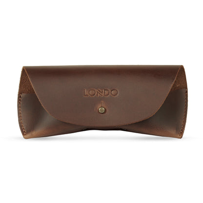 Leather Glasses Case - Handmade Eyeglass Holder with Magnetic Closure - Slim Protective Spectacle Case