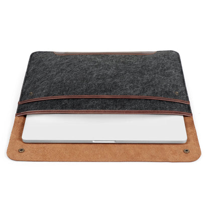 Personalized Leather MacBook Sleeve - Custom Felt Laptop Case, Monogrammed Bag for Pro/Air, Graduation Gift