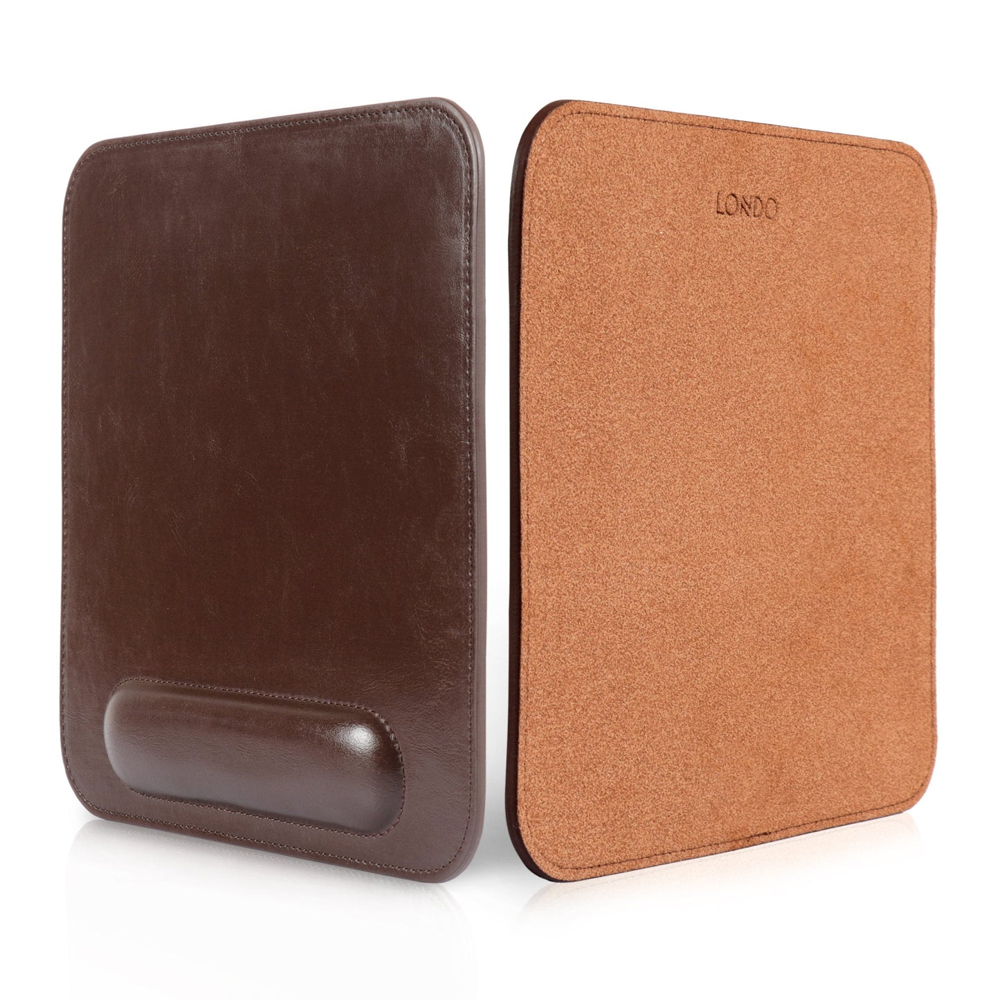 Leather Mouse Pad with Wrist Rest - Ergonomic Office Desk Pad - Personalized Gift for Him/Her - 8x8 Custom Computer Pad