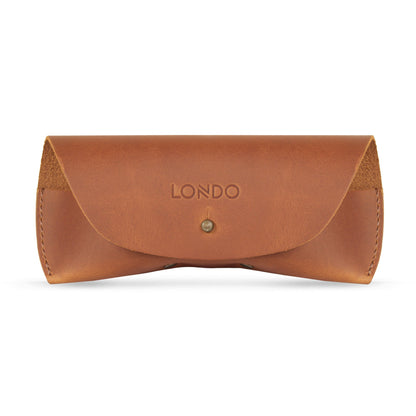 Leather Glasses Case - Handmade Top Grain Eyeglass Holder, Slim Magnetic Closure, Personalized Gift Option