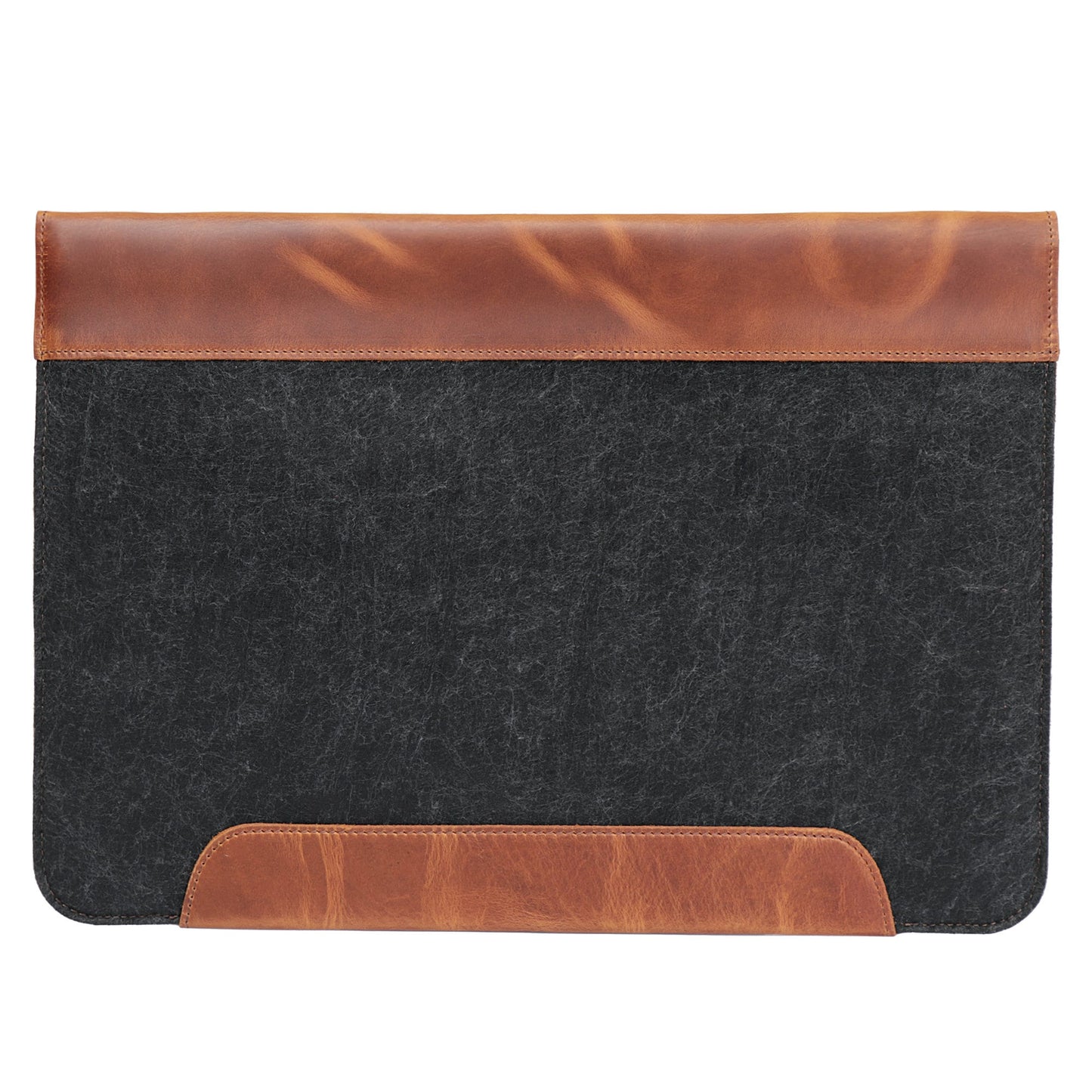 Personalized Fine Leather and Fleece Sleeve Bag for MacBook Pro and Air, 16 Inch, 15 Inch, 14" & 13.3 Inch, MacBook Case, iPad Pro 12.9‑inch