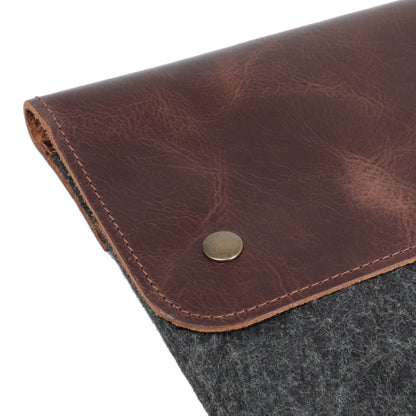 Personalized MacBook Case Leather & Fleece, Custom Laptop Sleeve for MacBook Pro Air M1 M2 M3 M4, 13 14 15 16 Inch Laptop Case