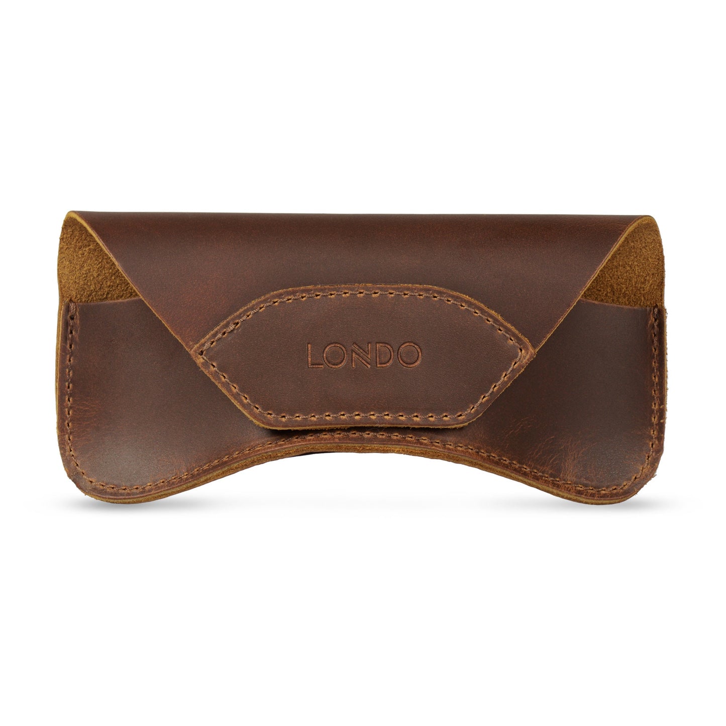 Personalized Top Grain Leather Eyeglasses Case, Hand Crafted Glasses Case with Magnetic Clasp, Custom Magnetic Snap Closure Eyeglass Cover