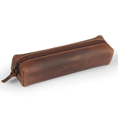 Personalized Top Grain Leather Pen Pouch, Hand Crafted Makeup Case, High Quality Pen Holder, Classic Look  Pencil Holder,  Personalized Gift