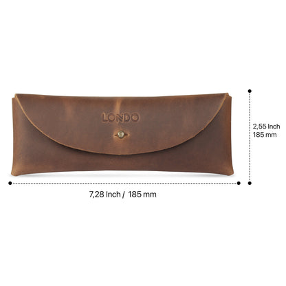 Pencil Case Top Grain Leather, Handcrafted Pencil Holder, Retro Style Pen Pouch, High Quality Pen Holder, Classic Look Pen Sleeve Great Gift