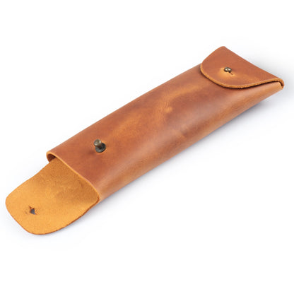 Pen Pouch Top Grain Leather, Hand Crafted Pencil Case, Retro Style Pen Sleeve, High Quality Pen Holder, Classic Look Pencil Holder Gift Idea