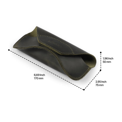 Personalized Glasses Case Top Grain Leather, Hand Crafted Eyeglasses Case, Glasses Cover with Magnetic Clasp, Magnetic Button Eyeglasses Bag