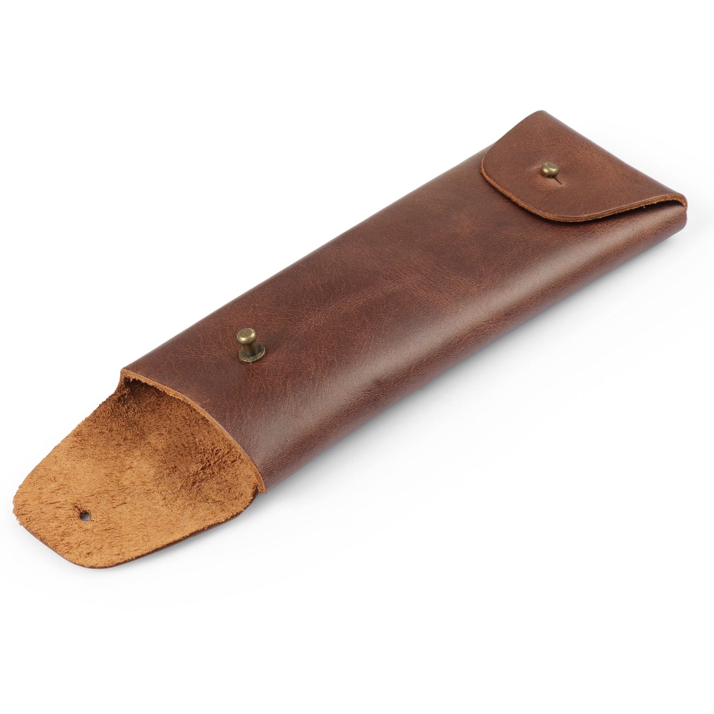 Pencil Case Top Grain Leather, Handcrafted Pencil Holder, Retro Style Pen Pouch, High Quality Pen Holder, Classic Look Pen Sleeve Great Gift