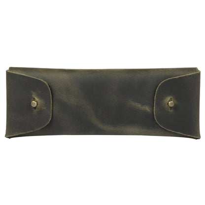 Leather Pencil Holder - Retro Pen Case, Handcrafted Top Grain Leather Pouch for Desk, Stylish Organizer, Gift for Him/Her