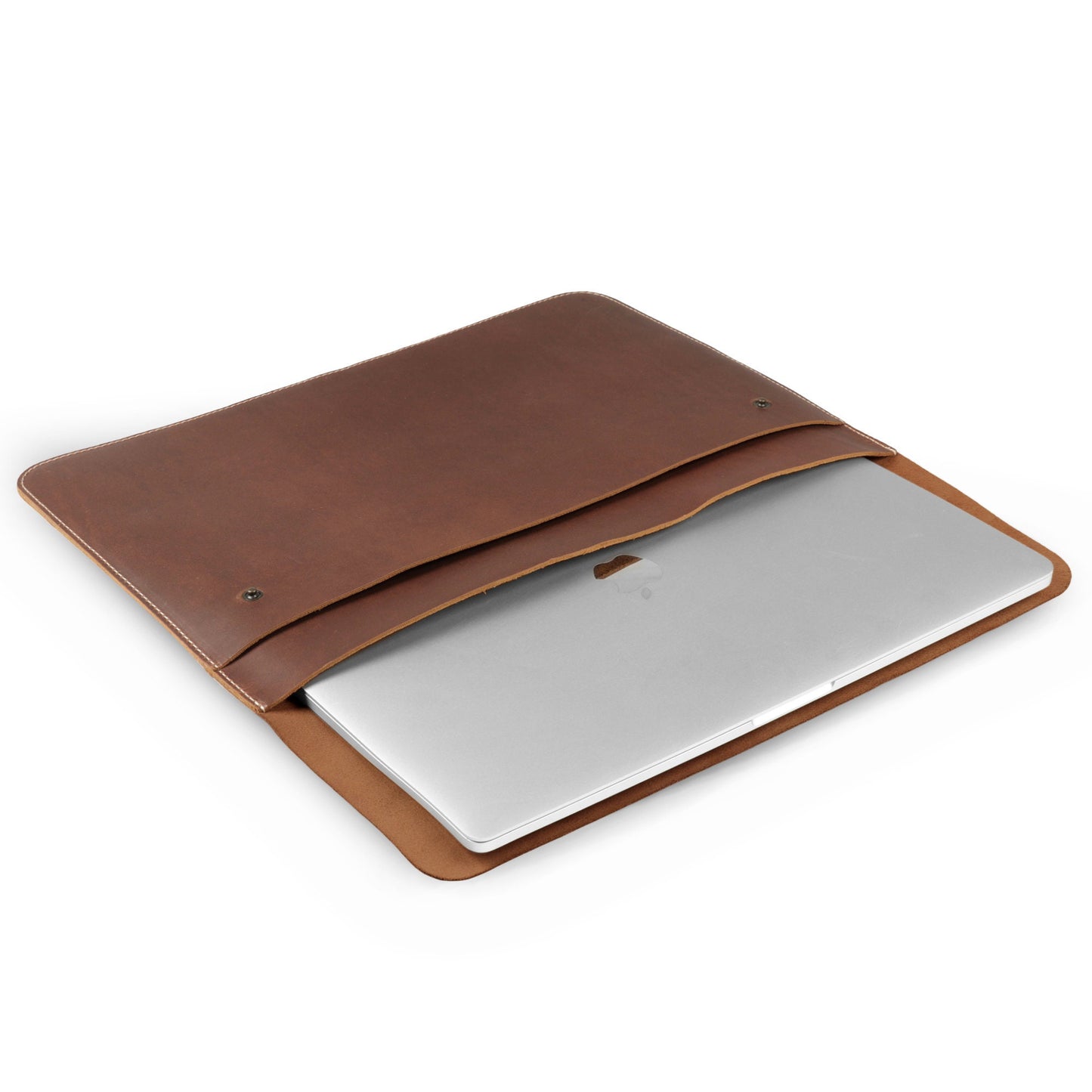 Personalized Leather MacBook Case - Sleeve for Pro & Air 13 14 15 16 inch, Custom Laptop Bag, Monogram Option, Gift for Him/Her