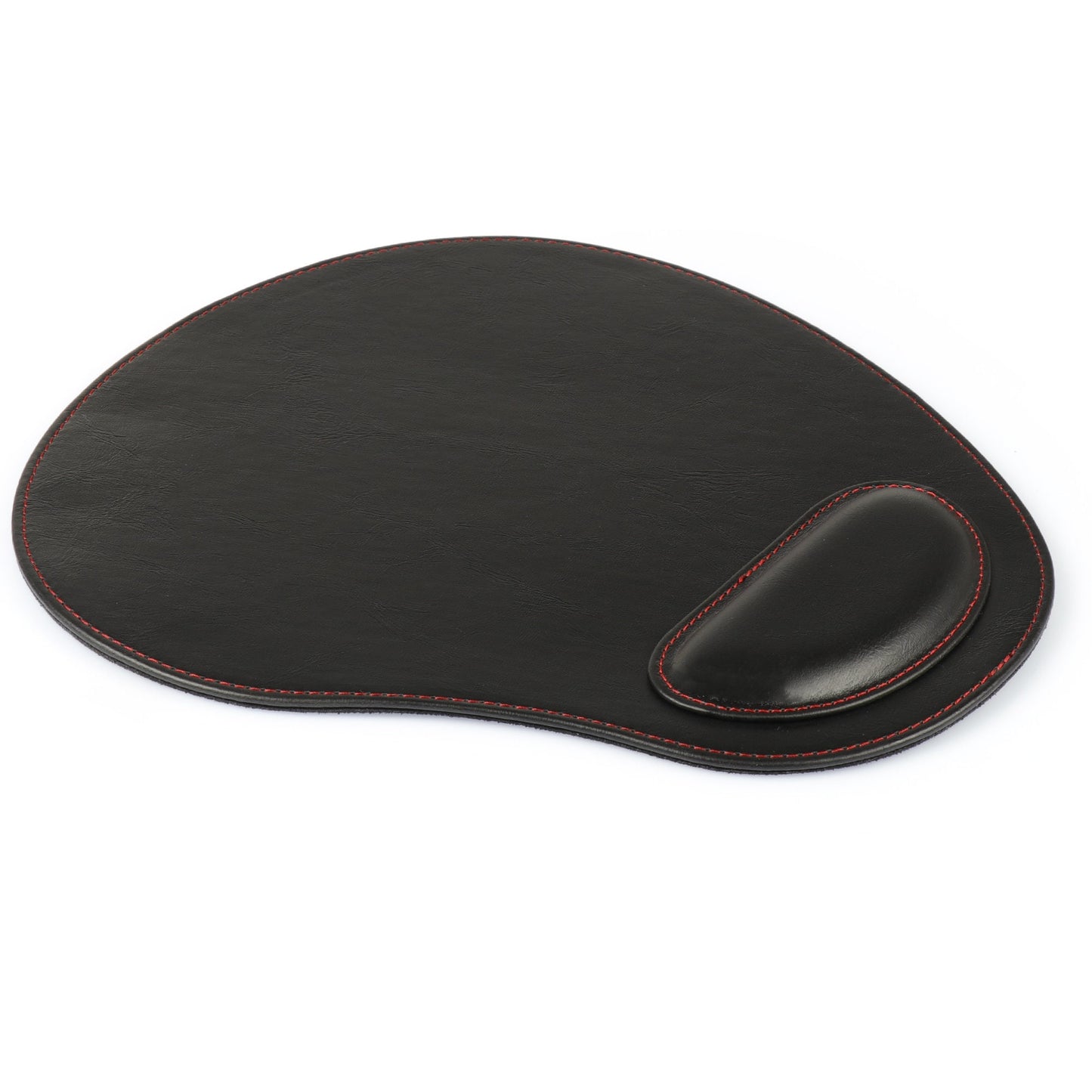 Personalized Oval Leather Mouse Pad with Wrist Rest, Hand Crafted Computer Mouse Pad, Cute Desk Laptop Mouse Pad, Soft Ergonomic Mouse Pad