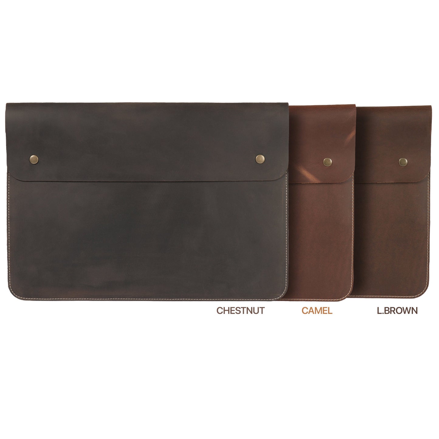 Personalized Leather MacBook Case - Sleeve for Pro & Air 13 14 15 16 inch, Custom Laptop Bag, Monogram Option, Gift for Him/Her
