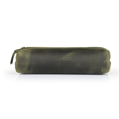 Personalized Makeup Bag Top Grain Leather, Hand Crafted Cosmetic Case, Pen Pouch, High Quality Makeup Case, Custom Pencil Case with Zipper