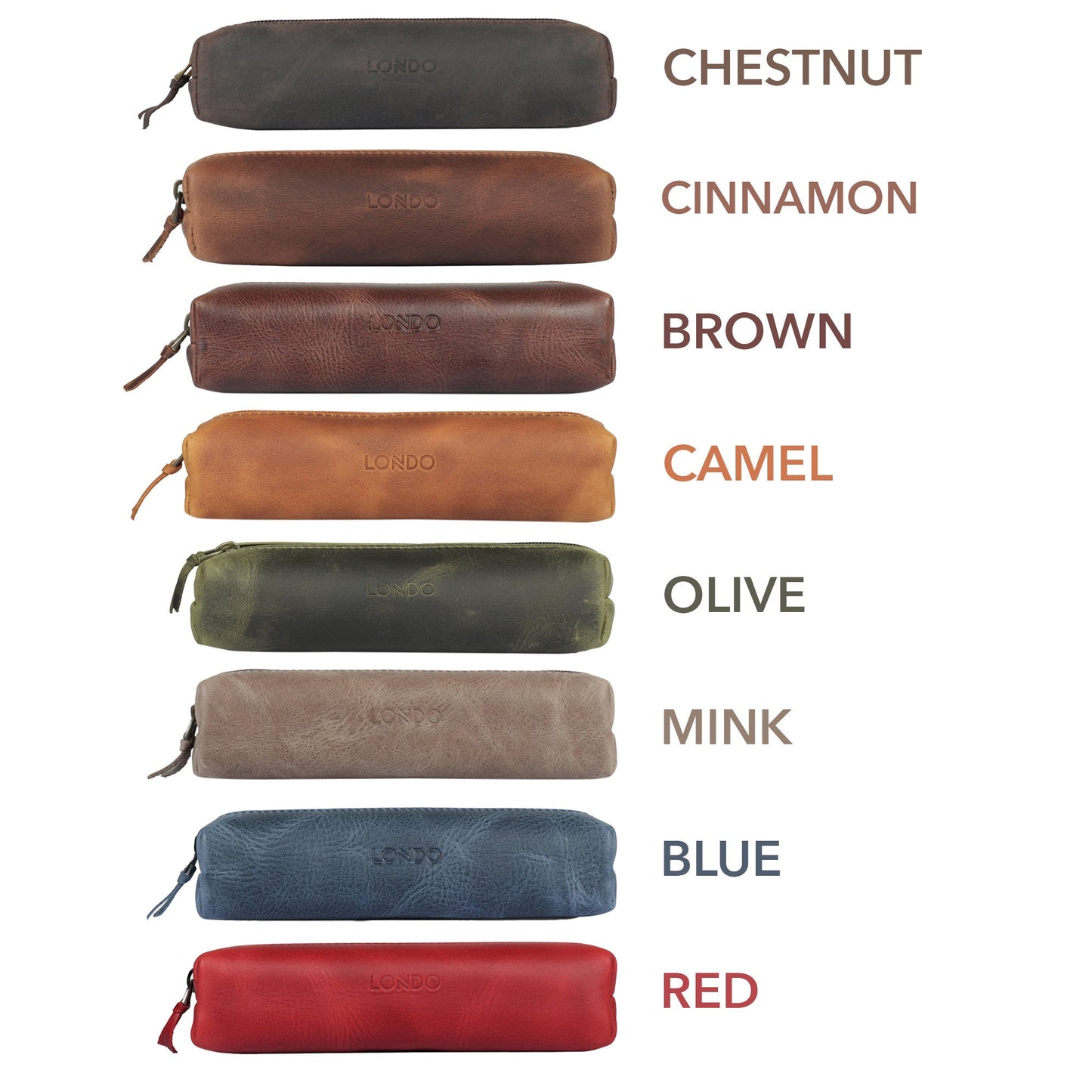 Personalized Makeup Bag Top Grain Leather, Hand Crafted Cosmetic Case, Pen Pouch, High Quality Makeup Case, Custom Pencil Case with Zipper