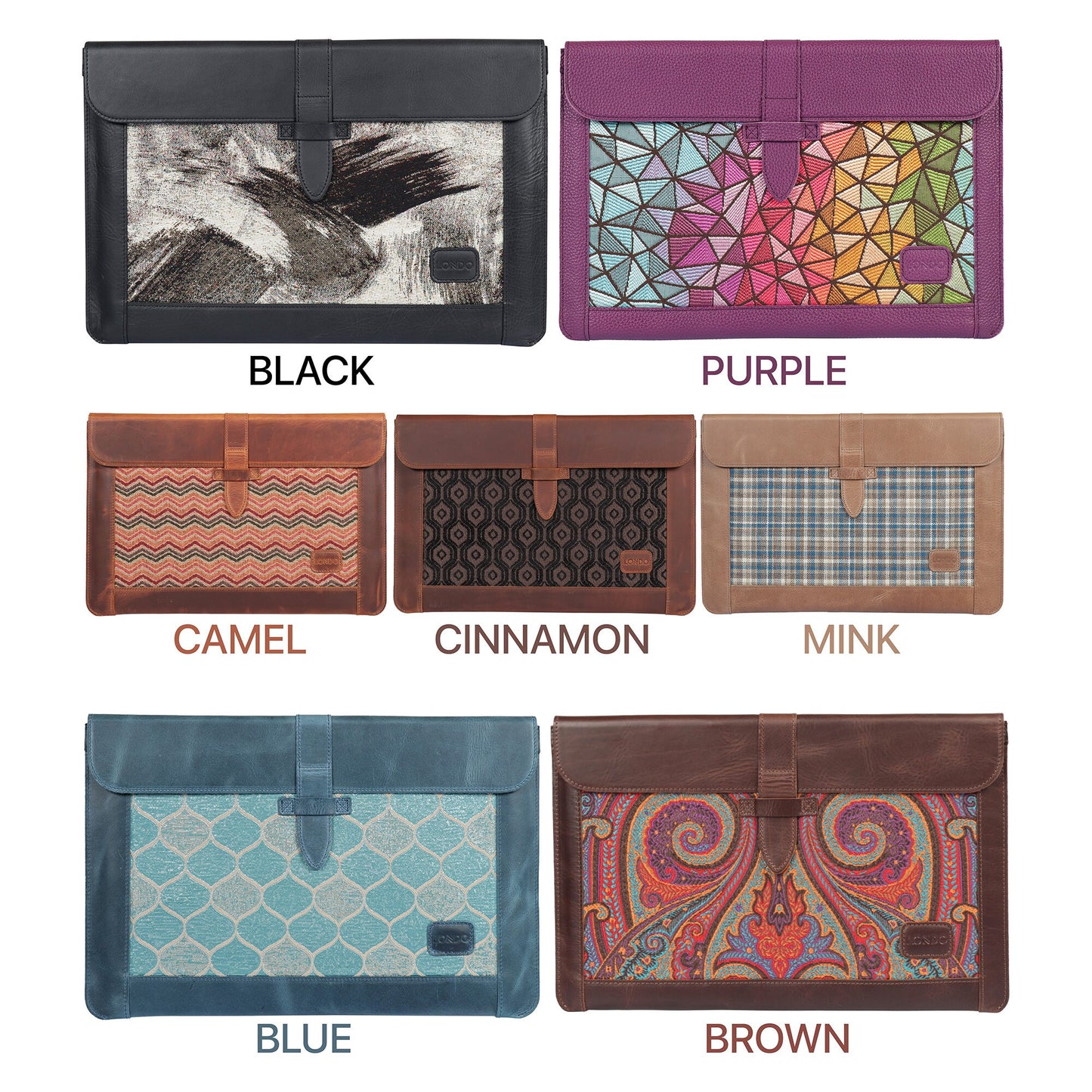 Personalized Leather MacBook Sleeve - 13 14 16 inch, MacBook Pro/Air Case, Custom Monogram, Brown Blue Purple, Gifts for Him/Her