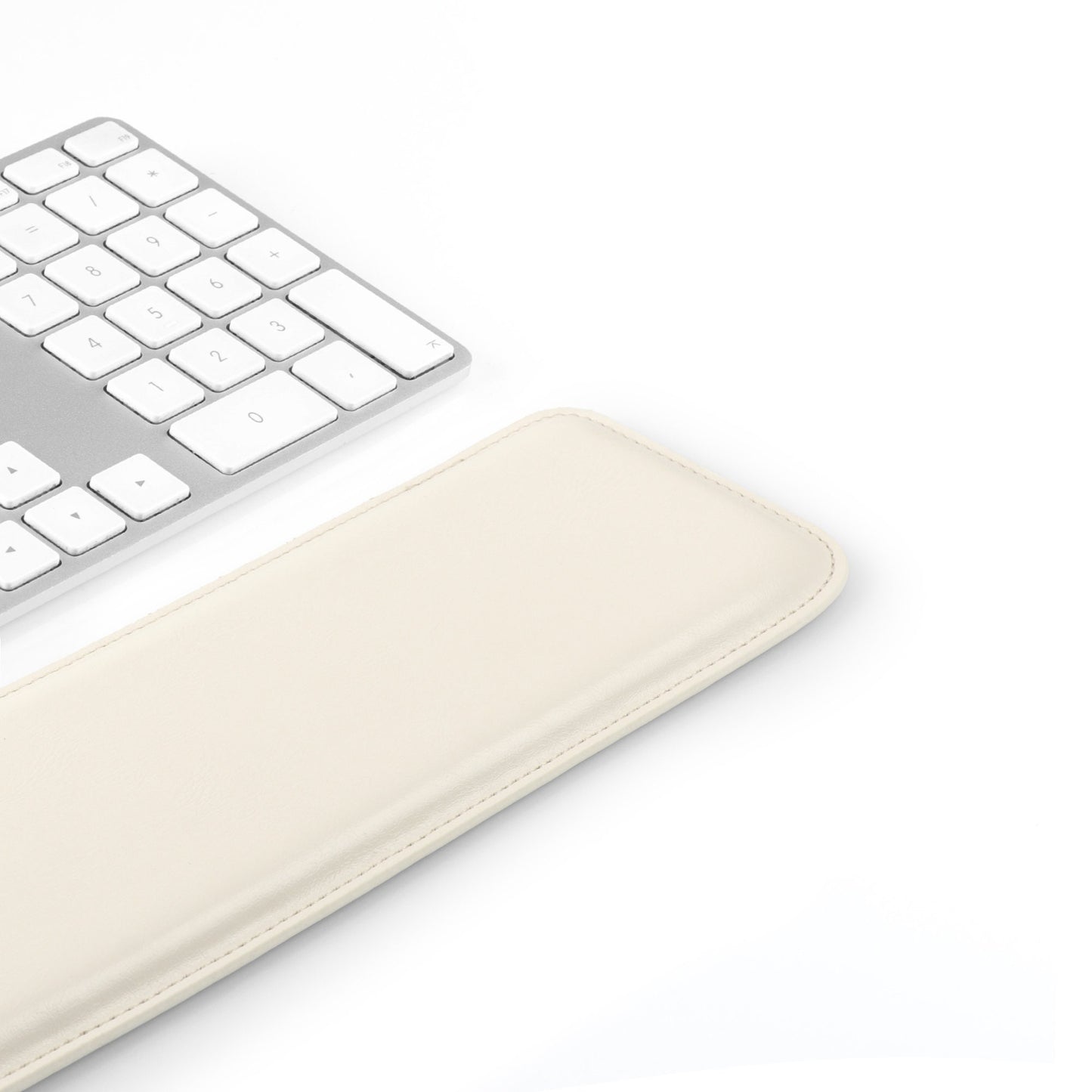Custom Wrist Rest Pad, Leather Keyboard Elbow Rest Pillow, Anti Slip Mat for Magic Trackpad, Leather Decor for Cubicle, Home Office Desk Mat