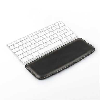 Leather Keyboard Wrist Rest Pad - Magic Trackpad Support, Ergonomic Desk Mat, Office Decor - Brown