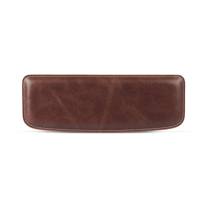 Leather Keyboard Wrist Rest Pad - Magic Trackpad Support, Ergonomic Desk Mat, Office Decor - Brown