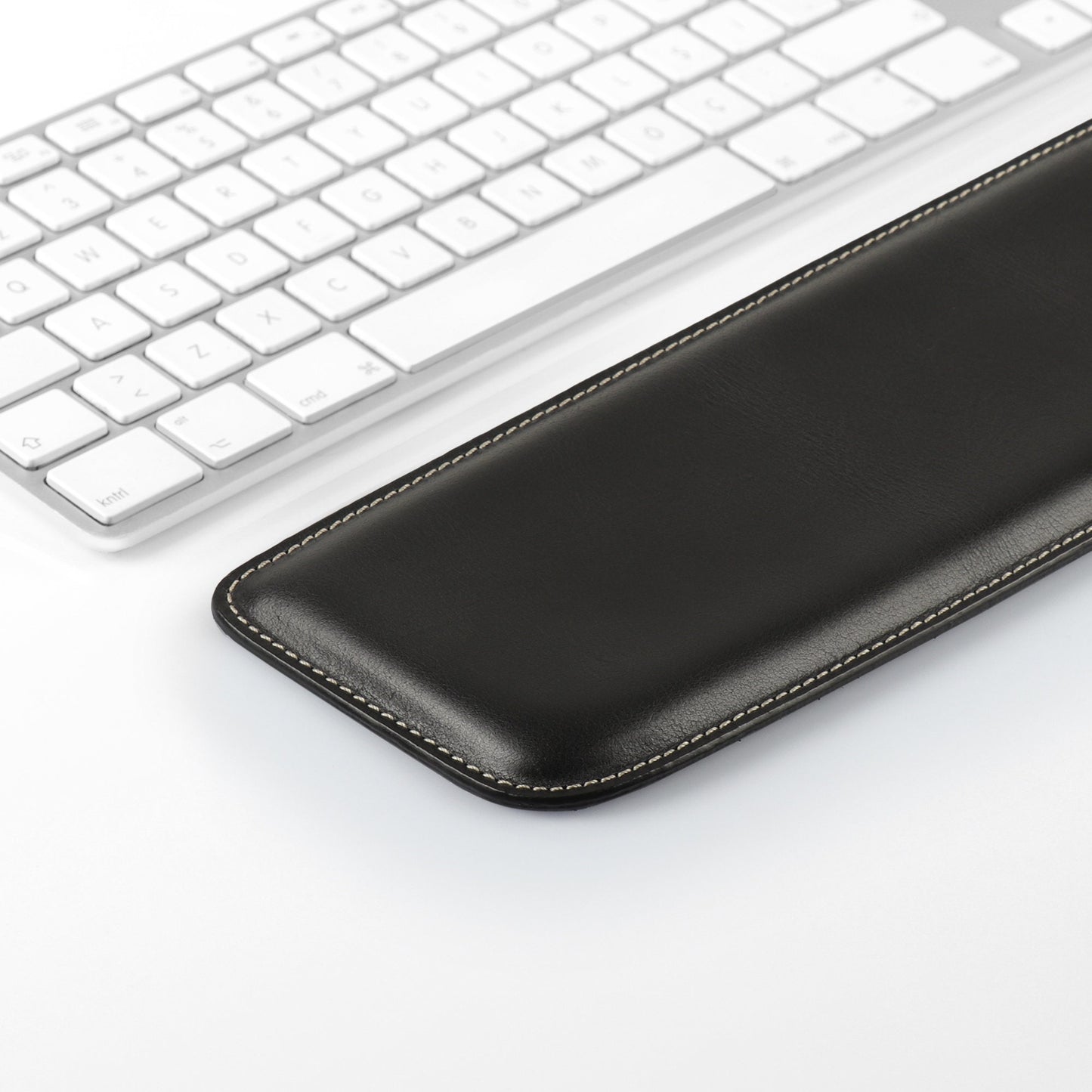 Leather Keyboard Wrist Rest Pad - Magic Trackpad Support, Ergonomic Desk Mat, Office Decor - Brown