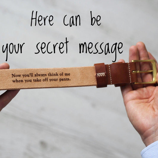 Personalized Groomsmen Leather Belt, Custom Engraved Wedding Gift for Men